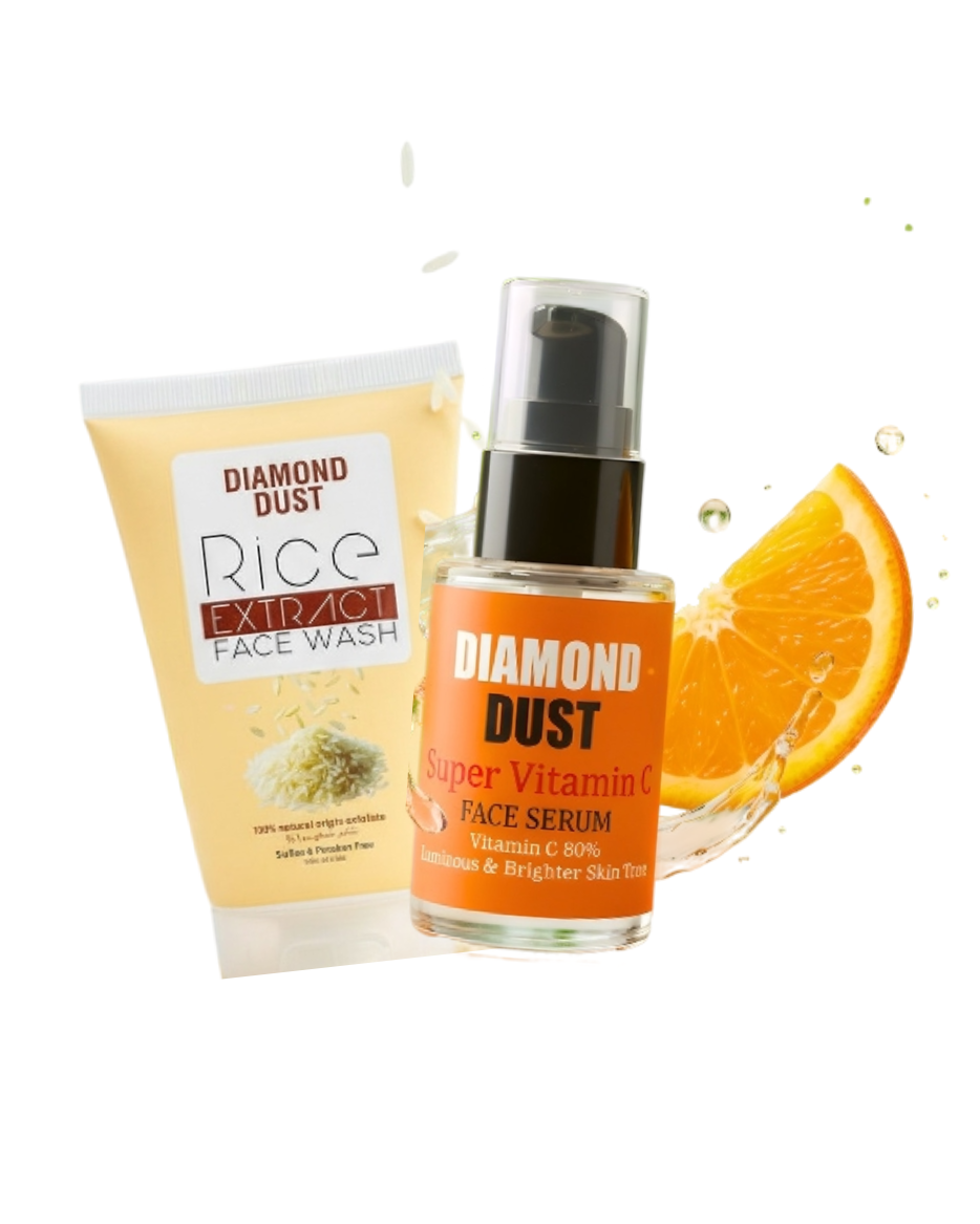 Vitamin C + Rice Bundle - Pack Of Face Wash & Serum
